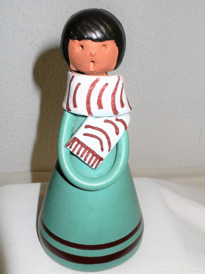 Vintage: FIGURA DE BARRO COCIDO ESMALTADO