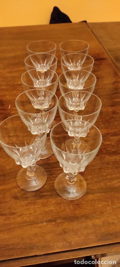 Vintage: juego de 10 copas de vino de cristal - Foto 1