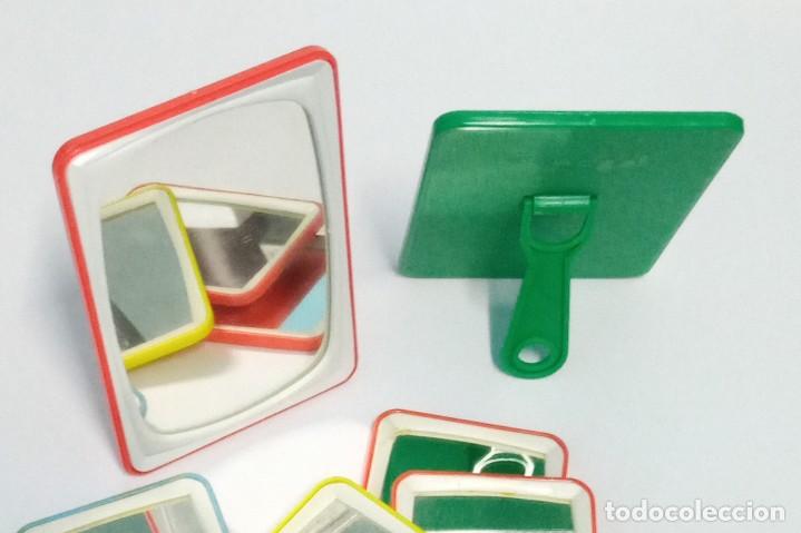 Vintage: espejo de plastico de color naranja - Foto 4