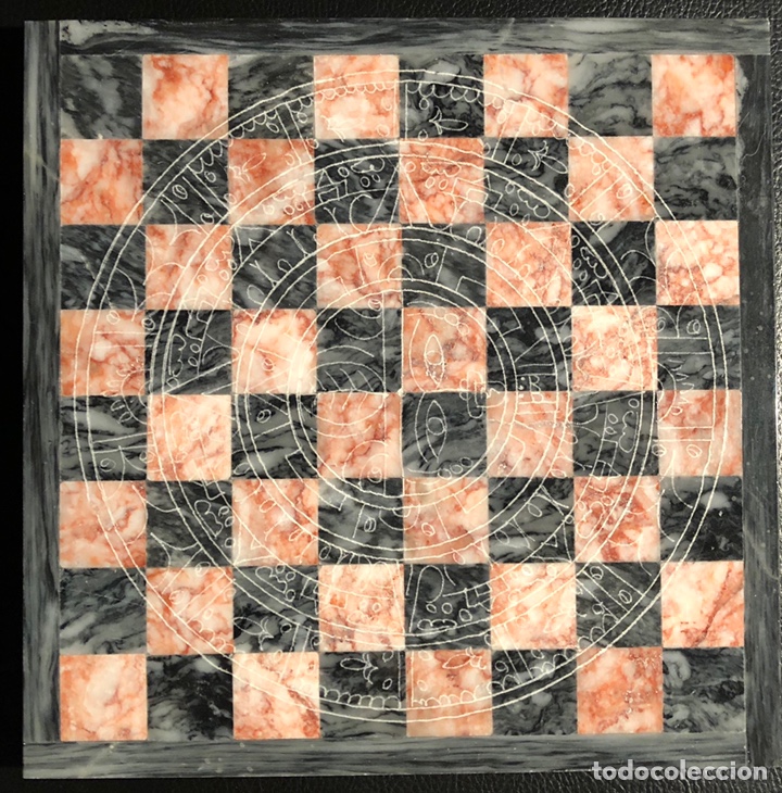 Vintage: Tablero Ajedrez de marmol - Foto 1
