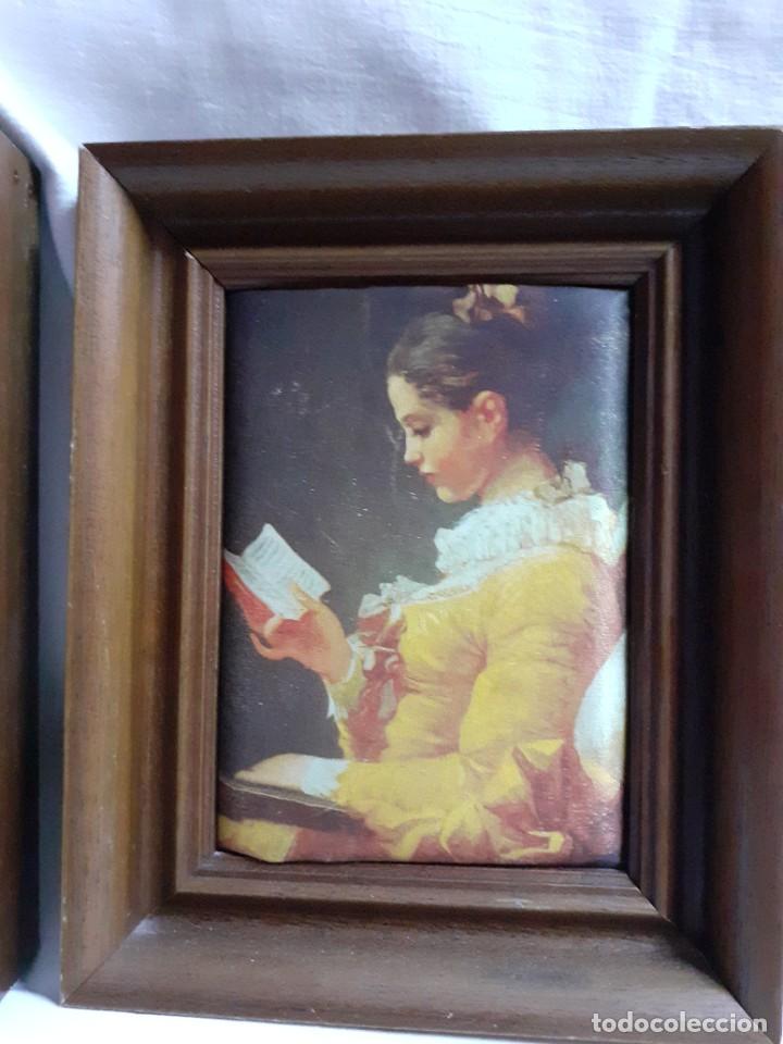 Vintage: Pareja de cuadros de seda - Foto 3