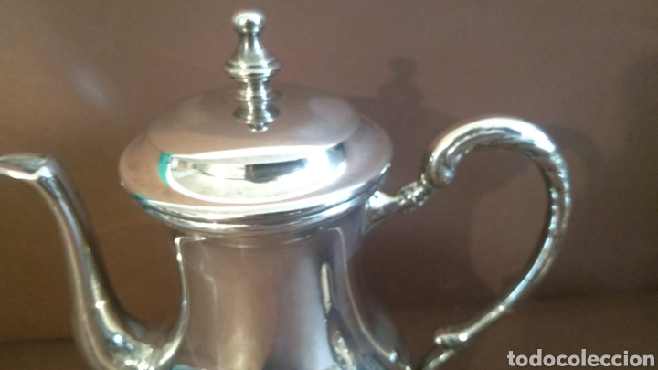 Vintage: Cafetera y azucarero metal plateado - Foto 3
