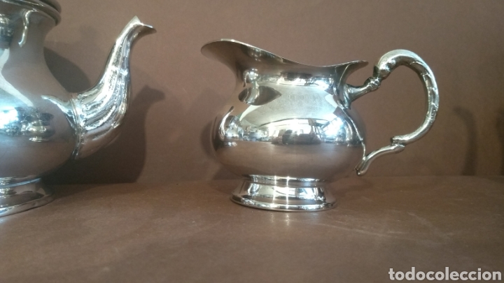 Vintage: Tetera y lechera metal plateado - Foto 4