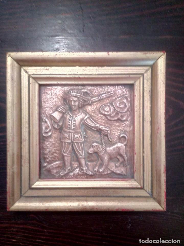 Vintage: CUADRO COBRE CAZADOR - Foto 1