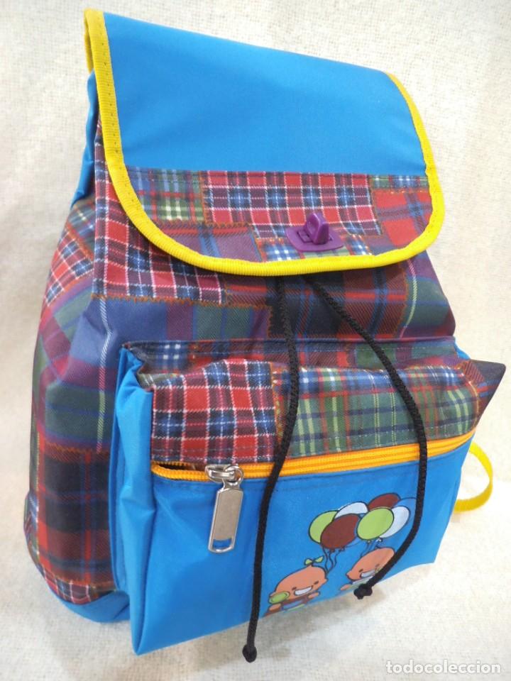 Vintage: MOCHILA - INFANT&Iacute;L ( SOLAPA AZUL ) - Foto 1
