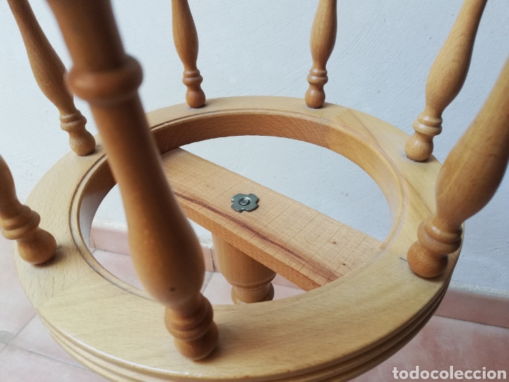 Vintage: MACETERO DE PIE EN MADERA PINO. III - Foto 5