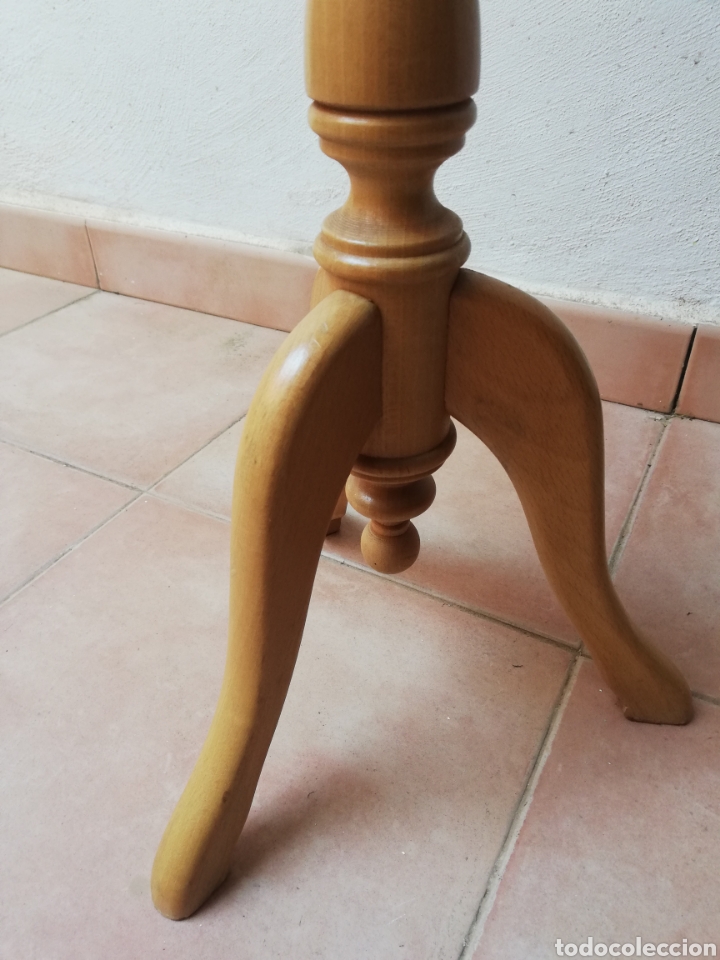 Vintage: MACETERO DE PIE EN MADERA PINO. III - Foto 6