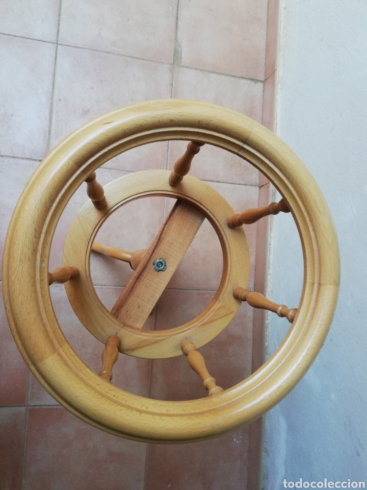 Vintage: MACETERO DE PIE EN MADERA PINO. III - Foto 7
