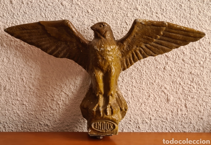 Vintage: Figura Escultura &Aacute;guila metal publicidad Indox Decoraci&oacute;n Cami&oacute;n Cisterna Carburante Tarragona