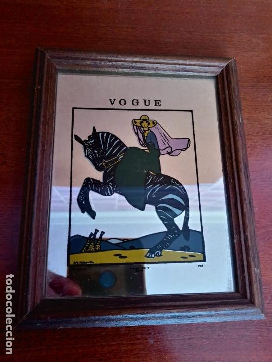 Vintage: Antiguo espejo propaganda vogue - Foto 1