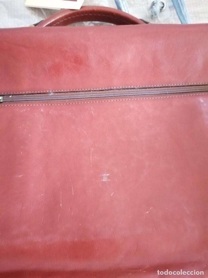 Vintage: Malet&iacute;n portadocumentaci&oacute;n de cuero. Marca Texier. - Foto 8