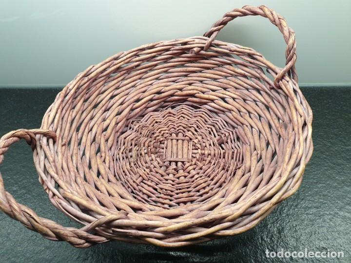 Vintage: Cesta, canasto de mimbre morado. - Foto 7