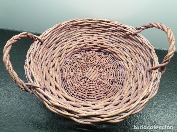 Vintage: Cesta, canasto de mimbre morado. - Foto 9