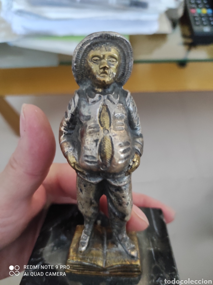 Vintage: Sancho Panza figura en bronce. - Foto 4