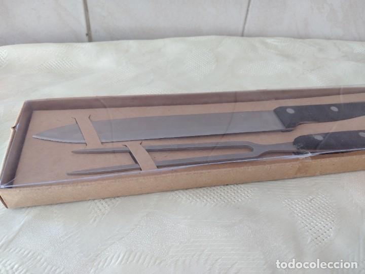 Vintage: Conjunto de cuchillo y tenedor de trinchar,inox. - Foto 3