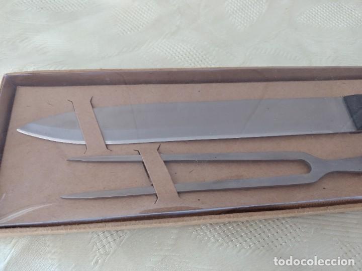 Vintage: Conjunto de cuchillo y tenedor de trinchar,inox. - Foto 6