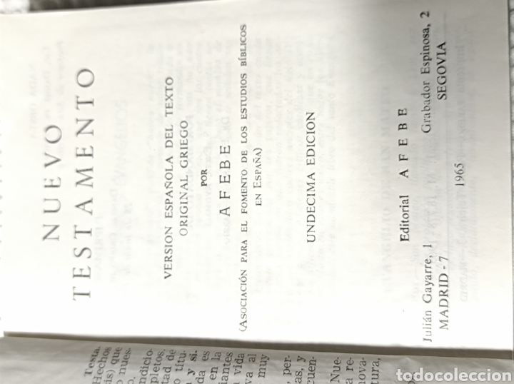 Vintage: NUEVO TESTAMENTO A.F.E.B.E. 1965 - Foto 2
