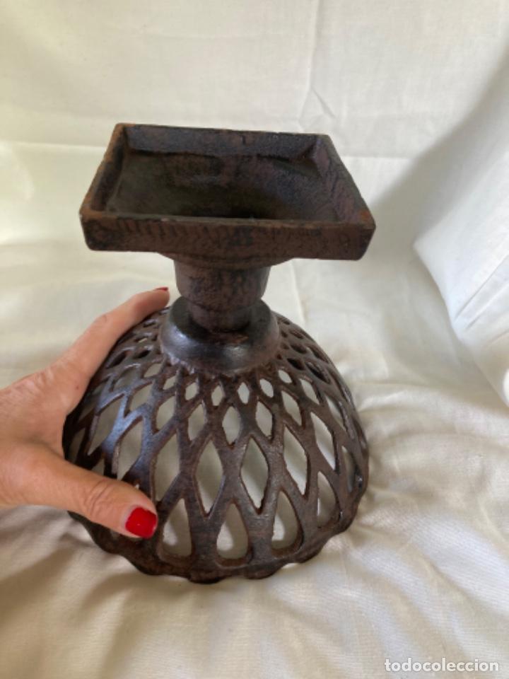 Vintage: CENTRO DE MESA EN FORMA DE COPA DE FORJA . - Foto 3