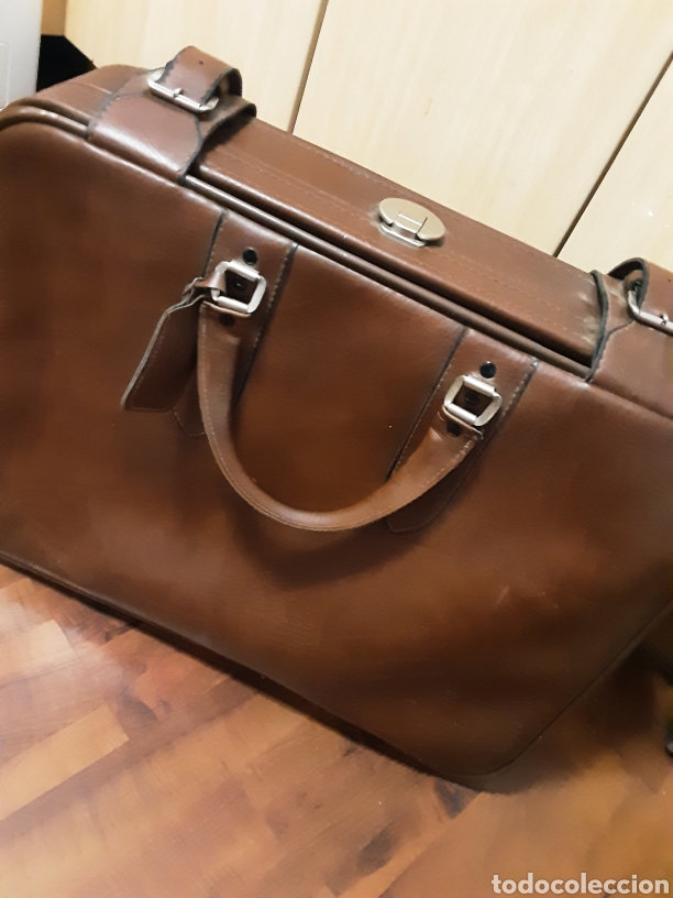 maleta de piel vintage 60x 23 x 46 cm - Comprar en todocoleccion - 290053303