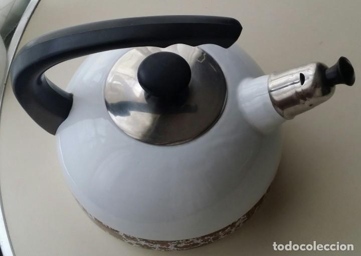 Vintage: TETERA INGLESA PORCELANA ESMALTADA - Foto 3