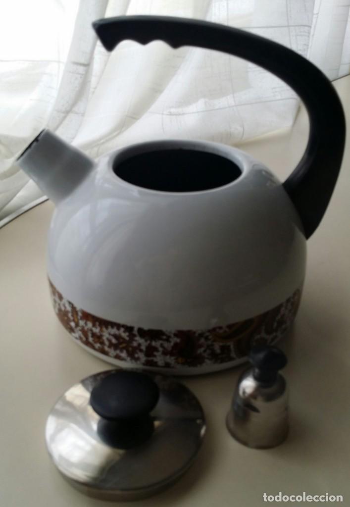 Vintage: TETERA INGLESA PORCELANA ESMALTADA - Foto 8