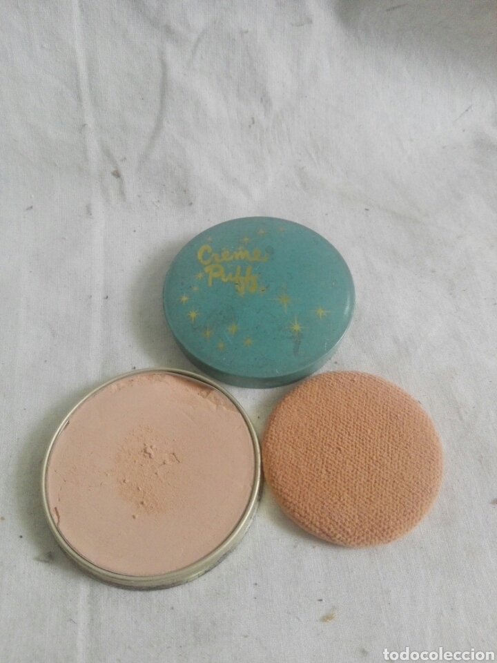 Vintage: Polvera a&ntilde;os 50 creme puff - Foto 1