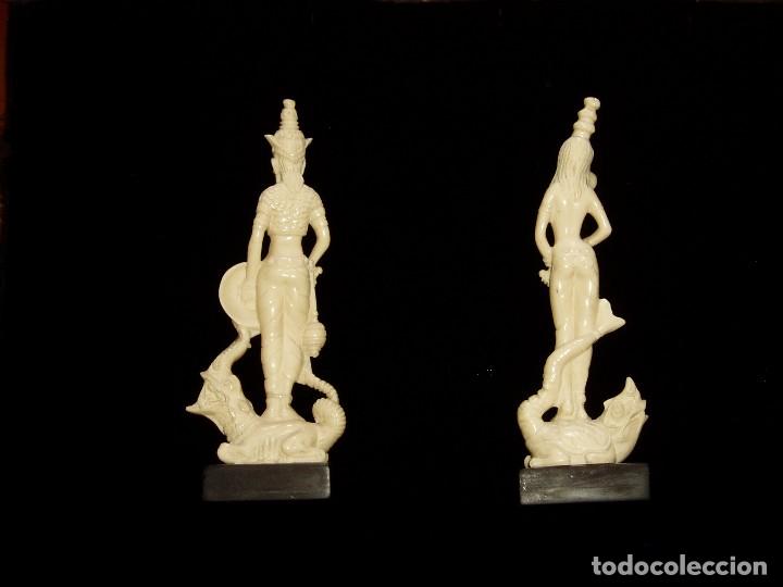 Vintage: Figuras chinas de marfilina - Foto 2