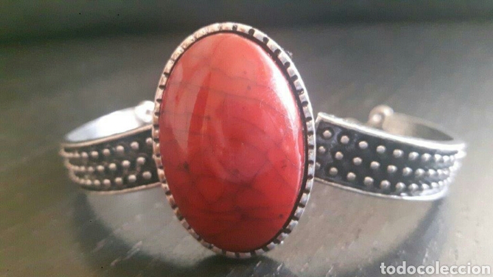 Vintage: Pulsera ajustable m&oacute;vil plateada - Foto 1