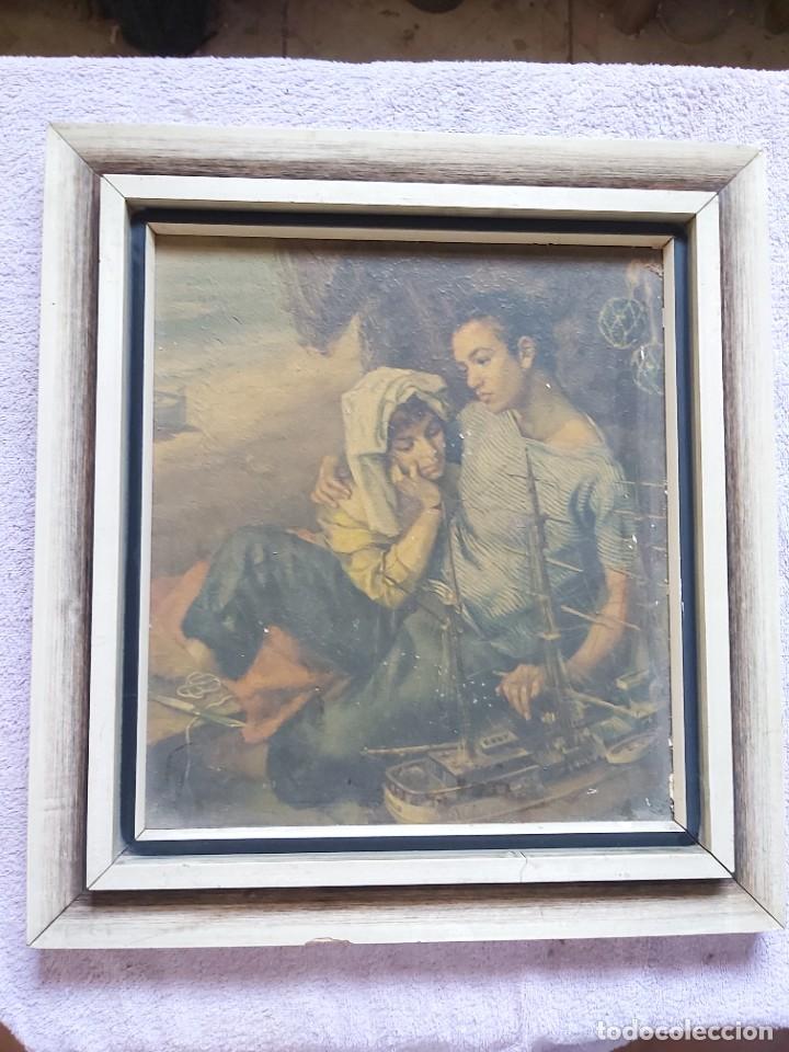 Vintage: I Marco de madera blanco vintage.