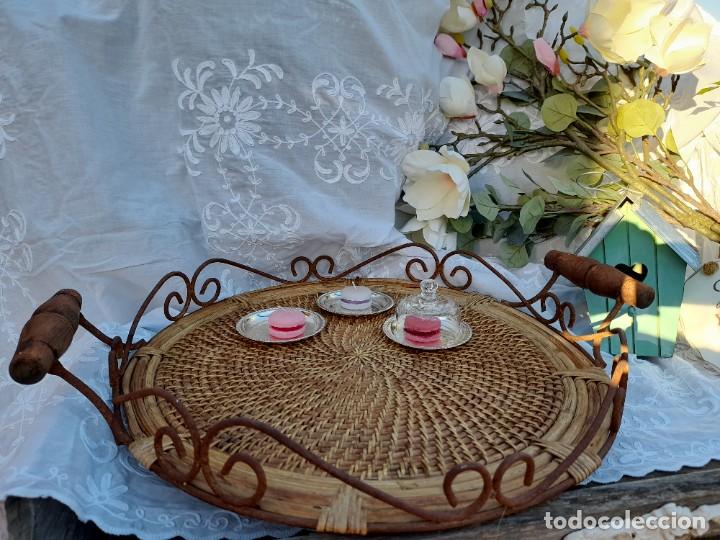Vintage: Bandeja de fibras naturales - Foto 1