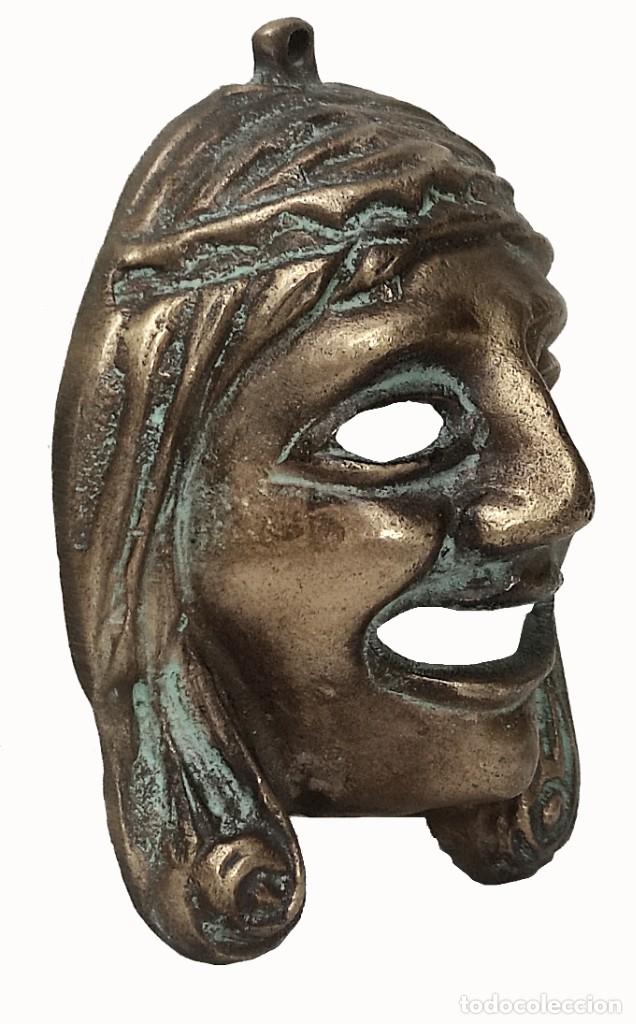 Vintage: Mascara del teatro Griego en bronce - Foto 2