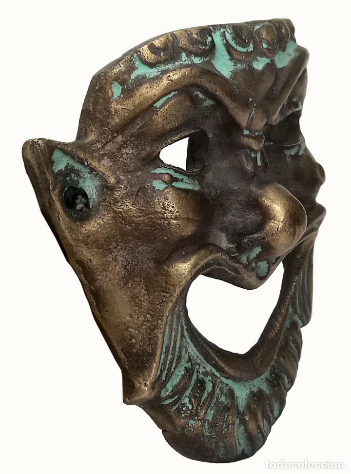Vintage: Mascara del teatro Griego en bronce - Foto 2