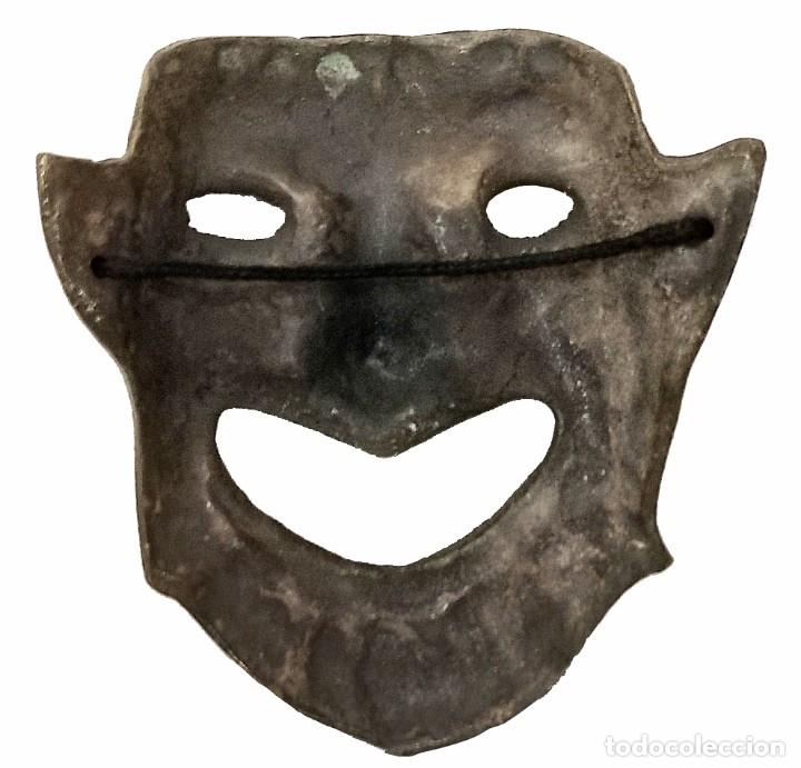 Vintage: Mascara del teatro Griego en bronce - Foto 3