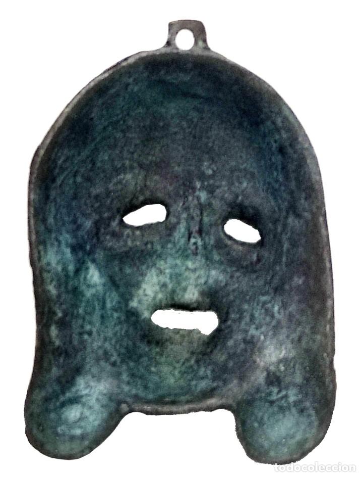 Vintage: Mascara del teatro Griego en bronce - Foto 3