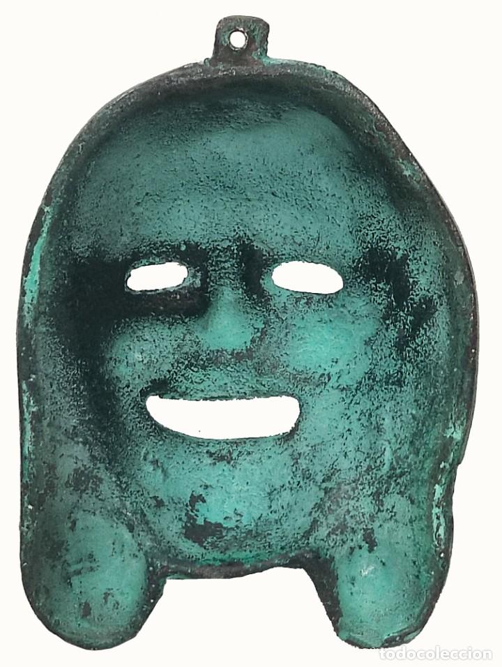Vintage: Mascara del teatro Griego en bronce - Foto 3