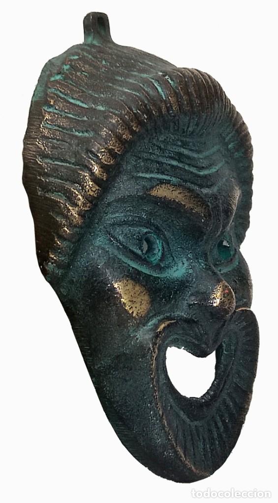 Vintage: Mascara del teatro Griego en bronce - Foto 2
