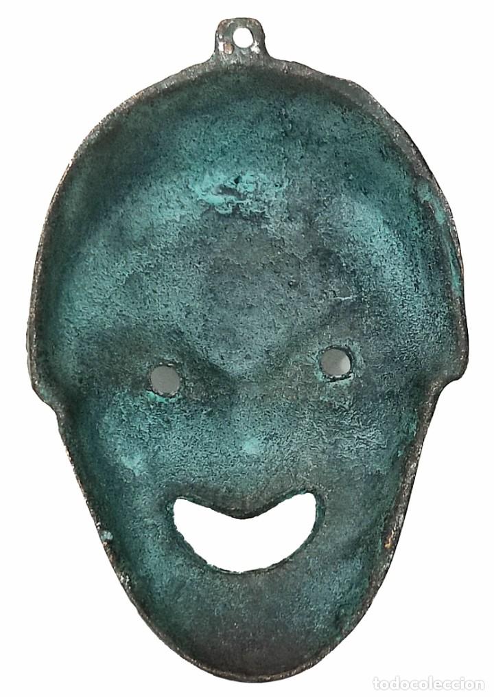 Vintage: Mascara del teatro Griego en bronce - Foto 3