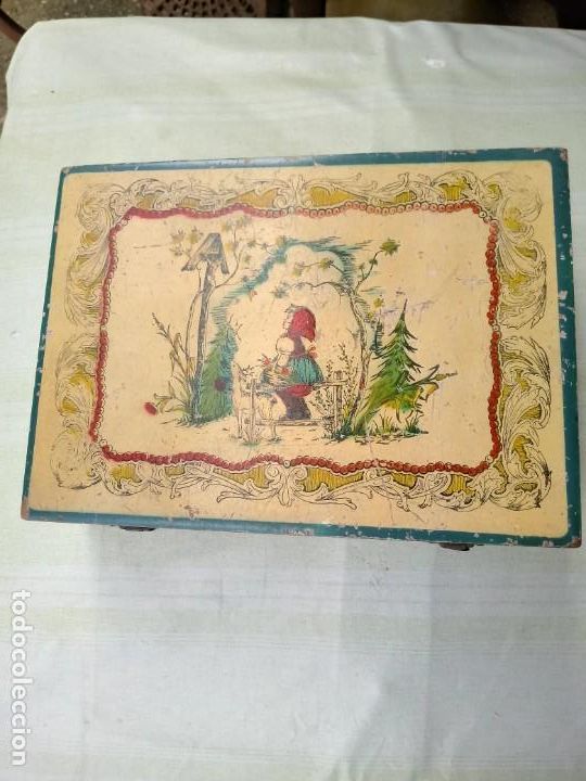 Vintage: Estuche de labor de madera - Foto 5