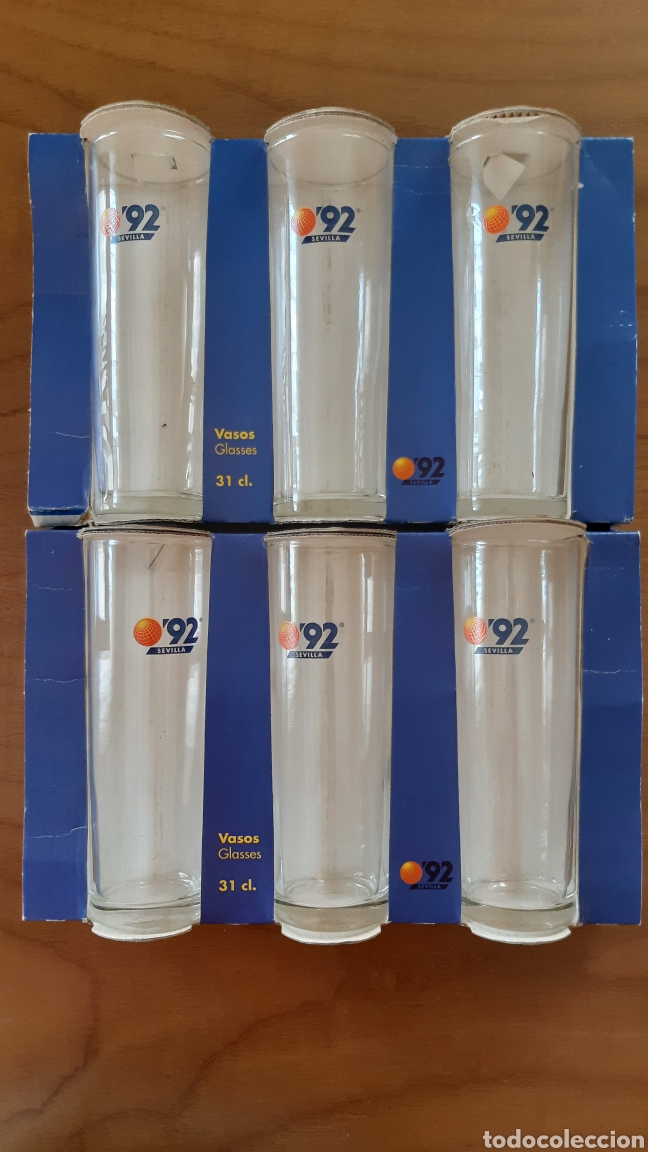 Vintage: 6 VASOS TUBO EXPO 92