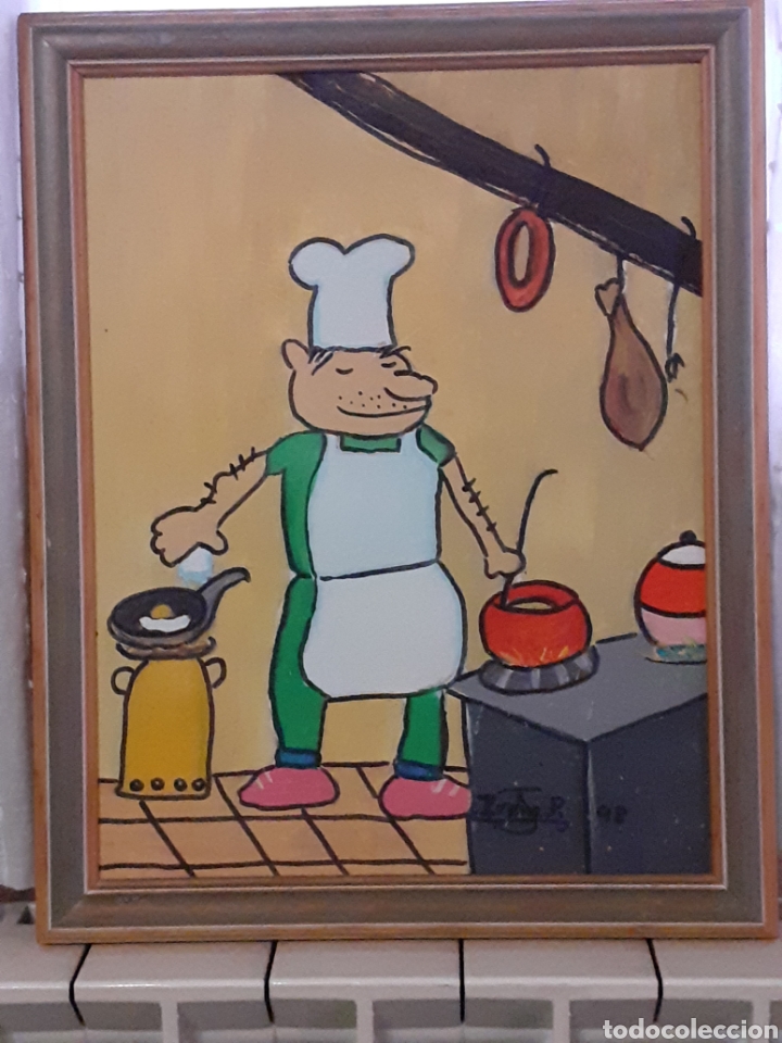 Vintage: Cuadrito para cocina. 39,5 &times; 31,5 cm.