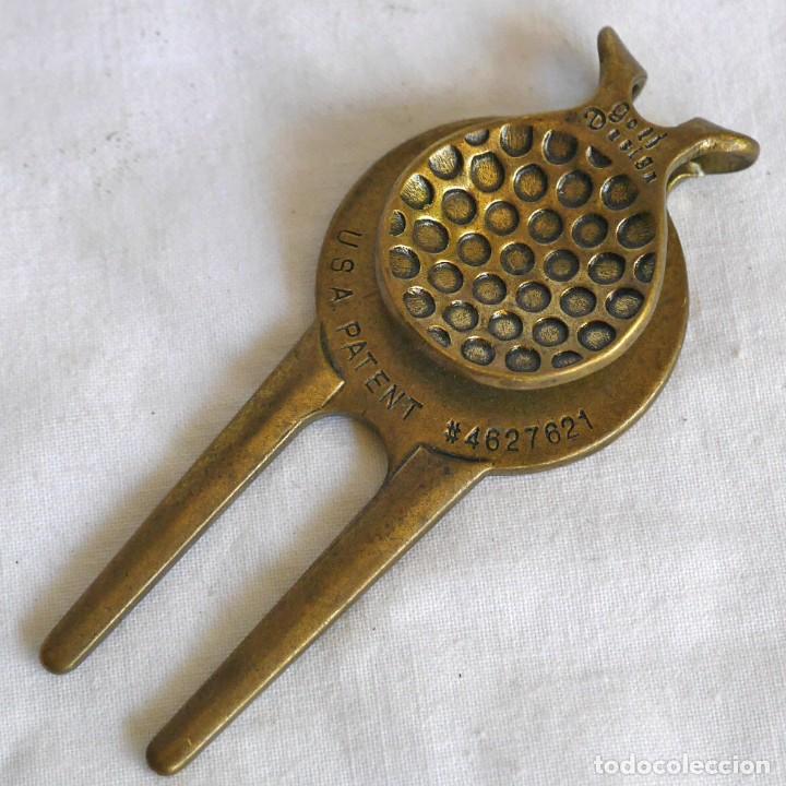 Vintage: Pinza para billetes en bronce Golf Desing