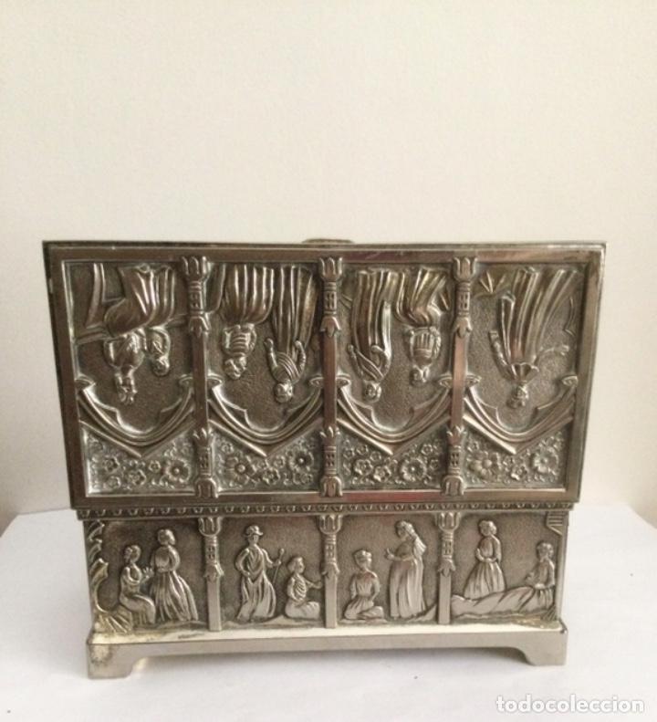 Vintage: ANTIGUO COFRE, CAJA JOYERO - Foto 6