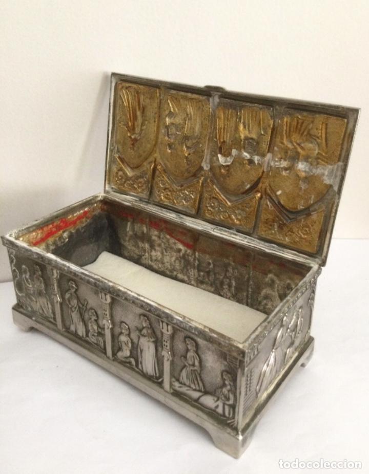 Vintage: ANTIGUO COFRE, CAJA JOYERO - Foto 9