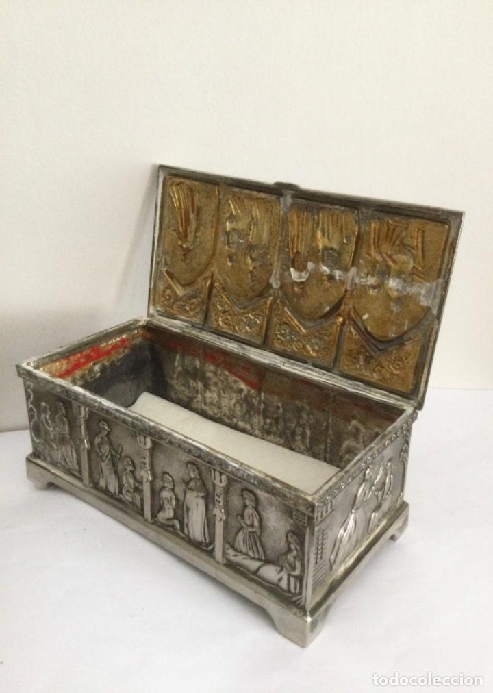 Vintage: ANTIGUO COFRE, CAJA JOYERO - Foto 11