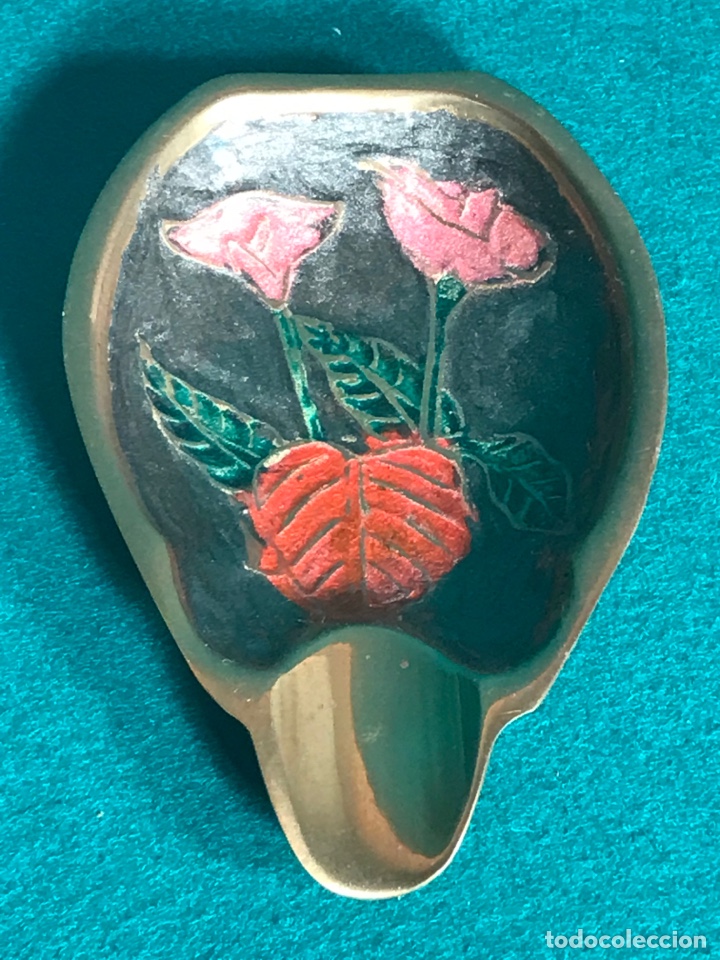 Vintage: Cenicero de lat&oacute;n 9.5x6.5cm. Ref C3/3 - Foto 1
