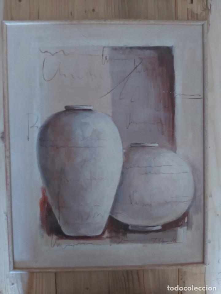 Vintage: G Odres. En grises. L&aacute;mina sobre tabla de madera.