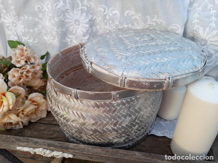 Vintage: Cesta fibras naturales - Foto 1
