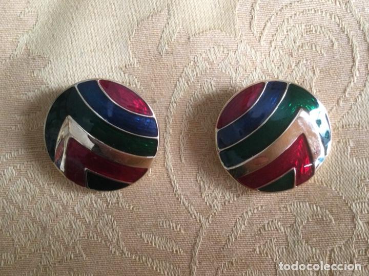 Vintage: PENDIENTES VINTAGE ESMALTADOS EN COLORES