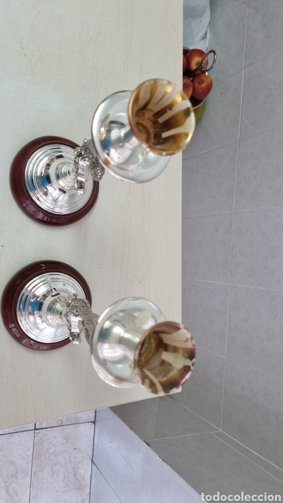 Vintage: BONITOS CANDELABROS EN ALPACA - Foto 2