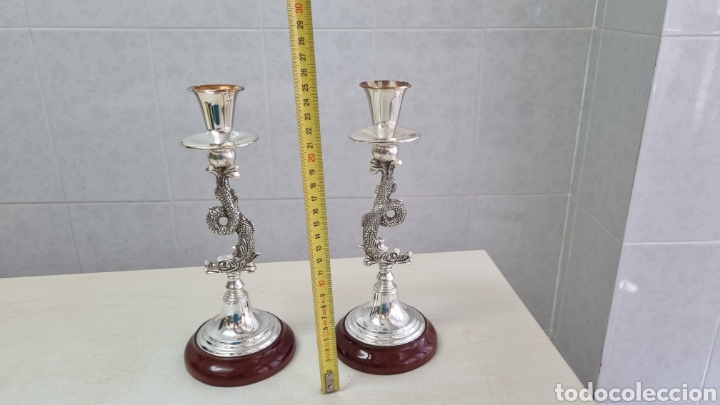 Vintage: BONITOS CANDELABROS EN ALPACA - Foto 4